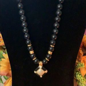 Beautiful Black Pearls with Earrings